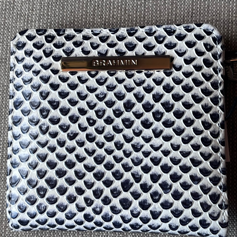 NWT Brahmin Jane in Black Allover Snake Wallet